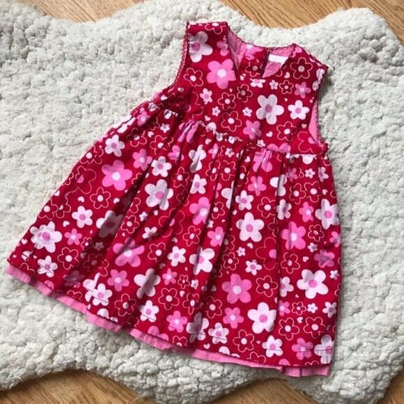 H&M: Pin/Red/White Flower Sleeveless Dress - Picture 1 of 6